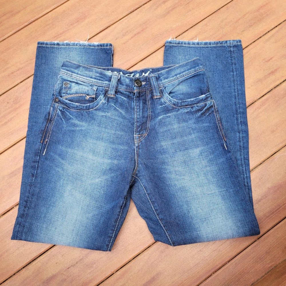 SOLD: Mavi Matt Denim Blue Jeans 30x30 Distressed Nordstrom's Eco Luxury - Picture 3 of 8